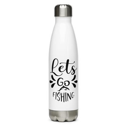 Fishing Water Bottle with 'Let's Go Fishing' Script