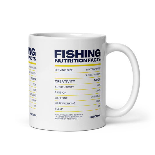 Fishing Nutrition Facts Mug